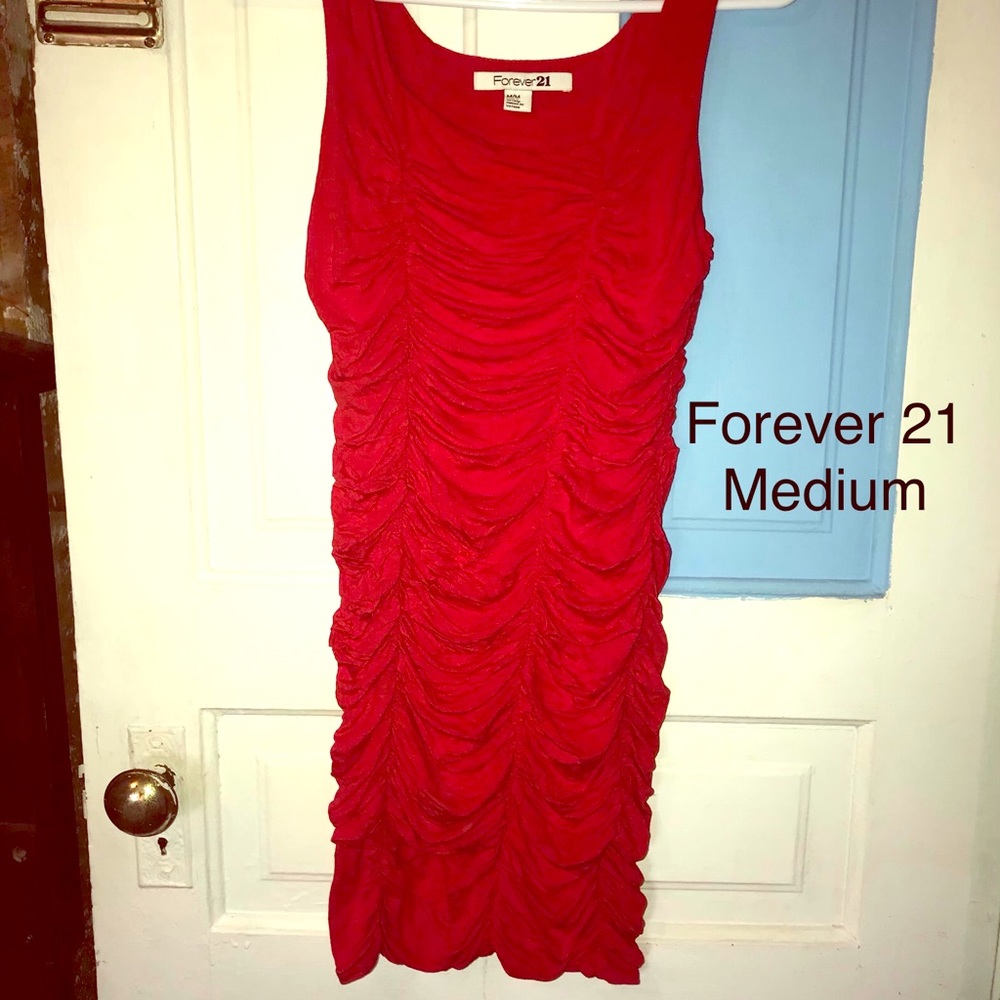 Red mini dress